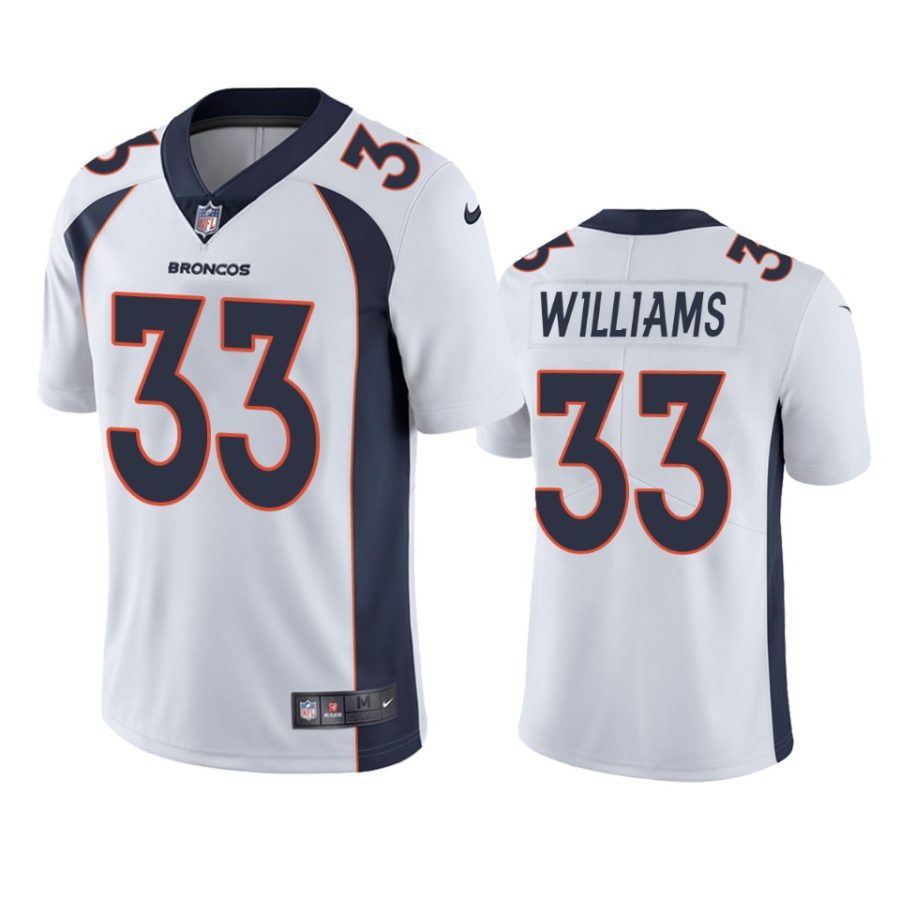 javonte williams broncos white vapor jersey