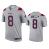 jawhaun bentley patriots inverted legend gray jersey