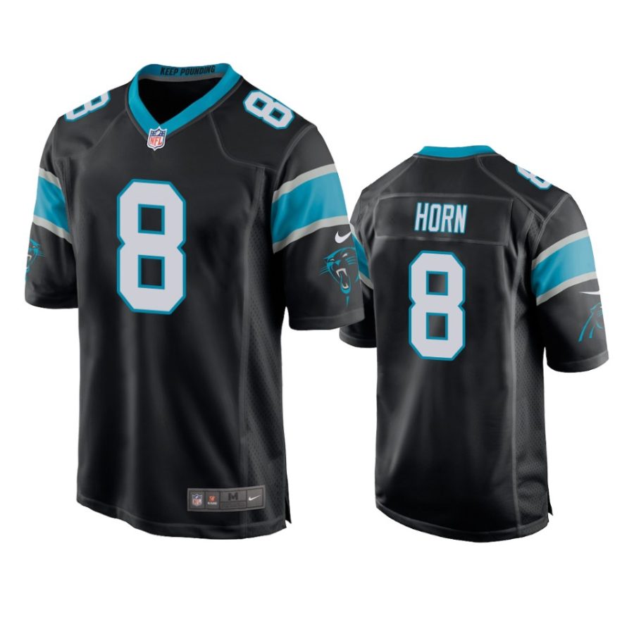 jaycee horn panthers black game jersey