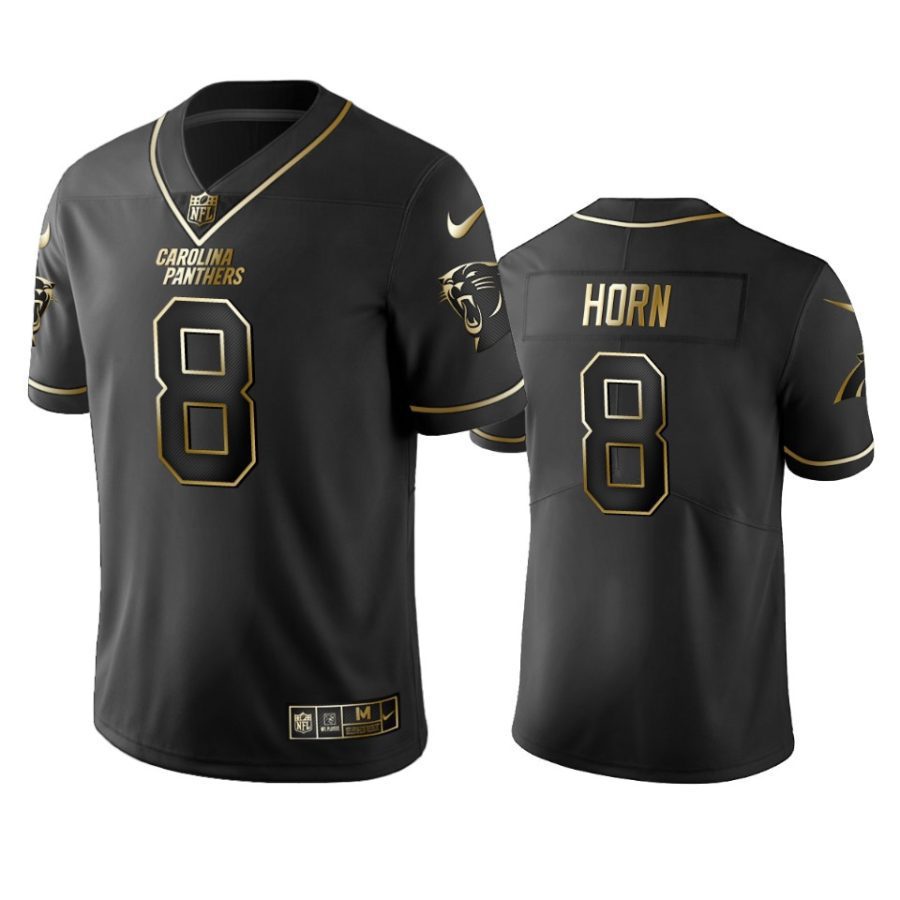 jaycee horn panthers black golden edition jersey 0a