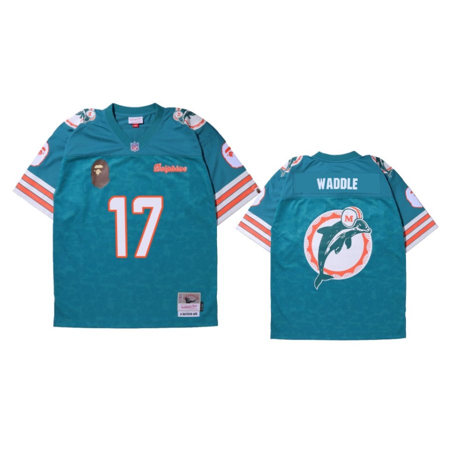 jaylen waddle dolphins aqua bape x nfl legacy jersey