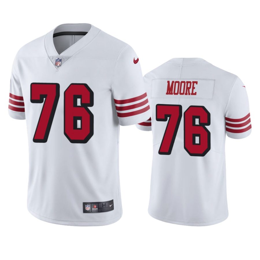 jaylon moore 49ers color rush limited white jersey