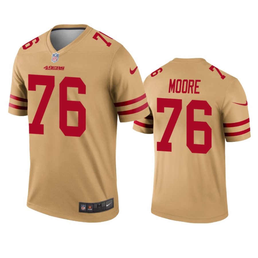 jaylon moore 49ers gold inverted legend jersey