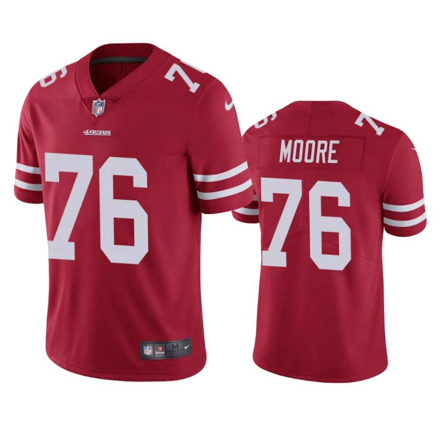 jaylon moore 49ers scarlet vapor jersey
