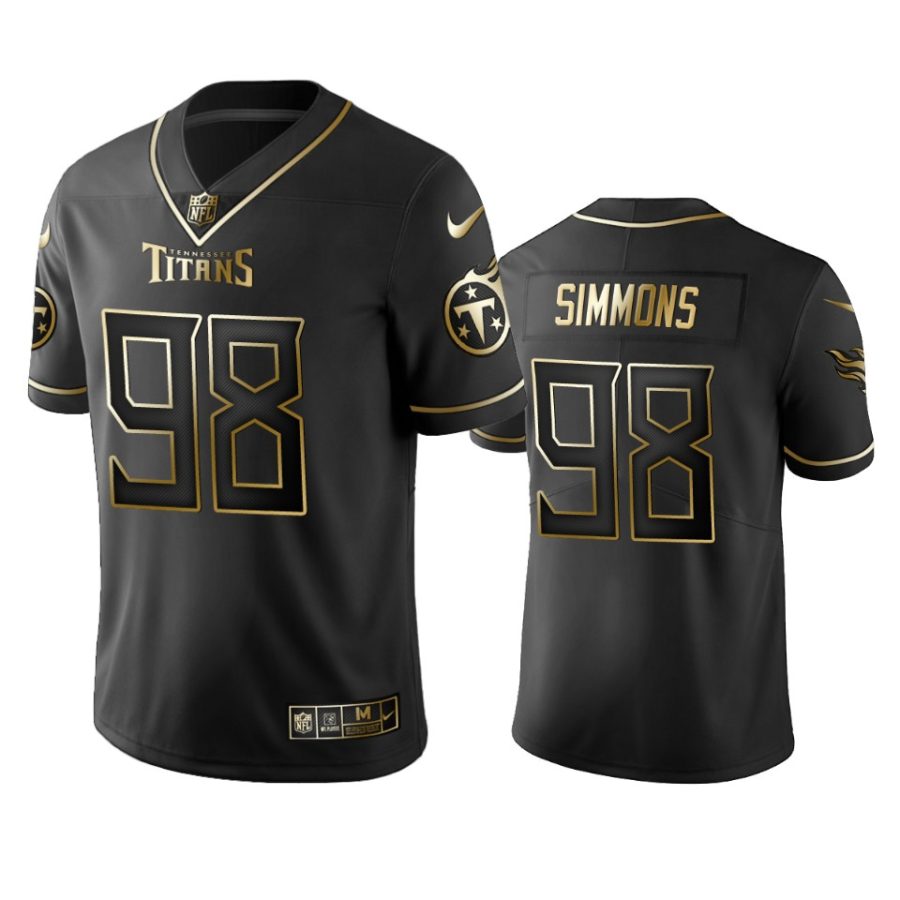 jeffery simmons titans black golden edition jersey