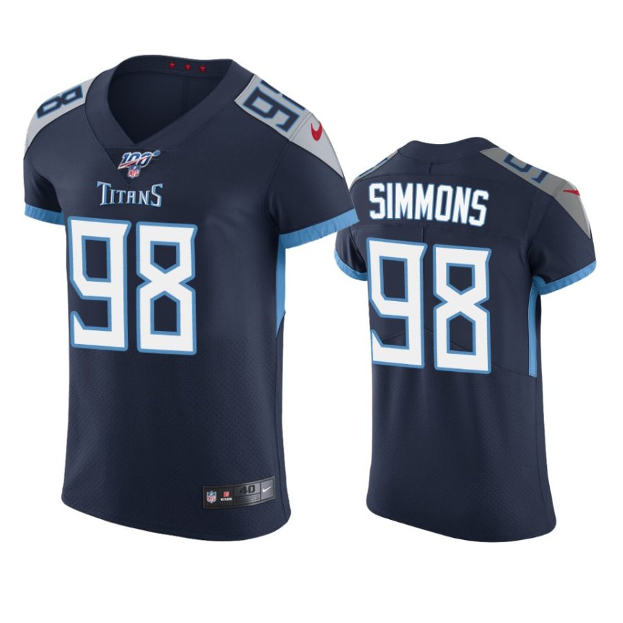 jeffery simmons titans navy nfl 100 vapor elite jersey