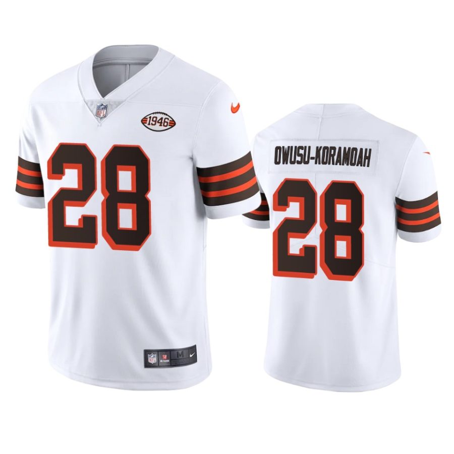 jeremiah owusu koramoah browns white 1946 collection alternate vapor limited jersey