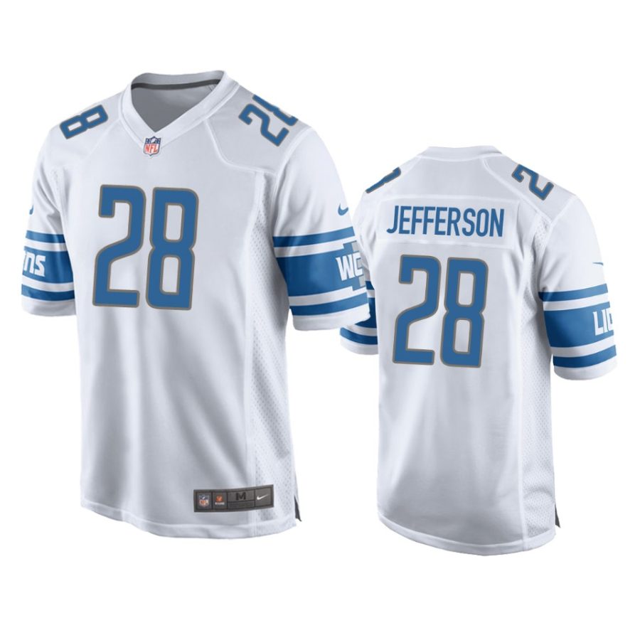 jermar jefferson lions white game jersey