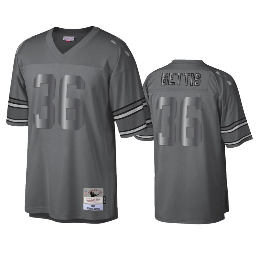 jerome bettis steelers charcoal metal legacy retired player jersey