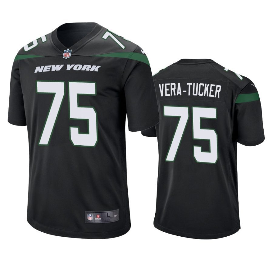 jets alijah vera tucker black game jersey