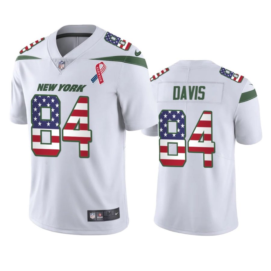 jets ashtyn davis white 9 11 commemorative jersey