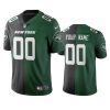 jets custom black green vapor limited two tone jersey