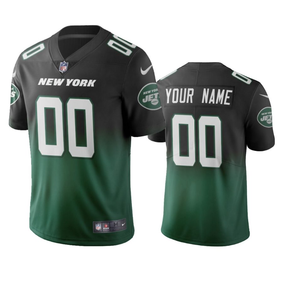 jets custom green gradient color crash jersey