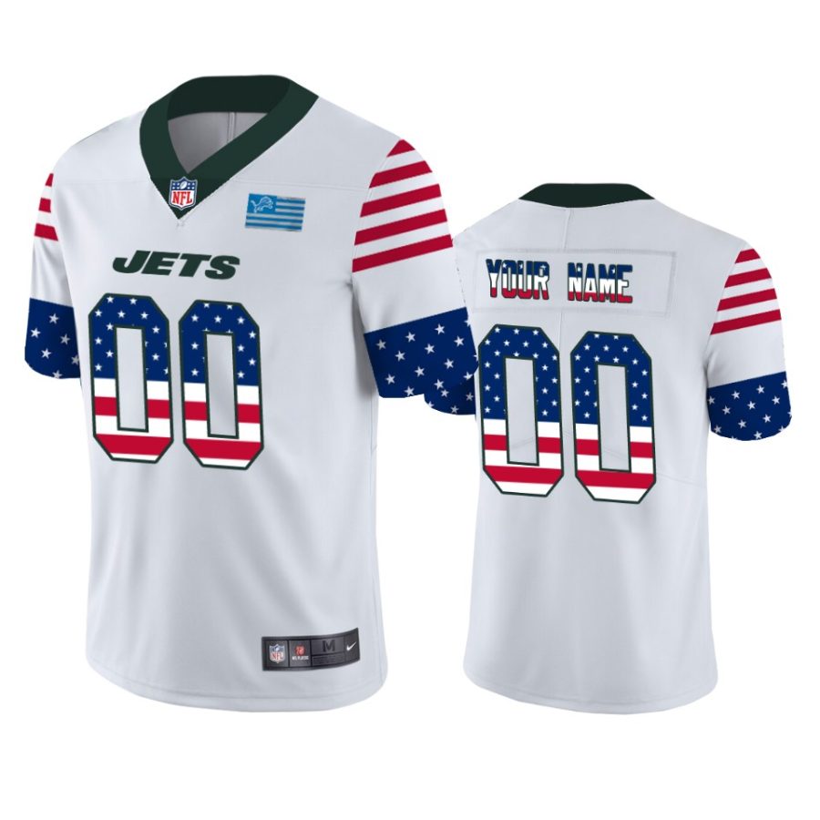 jets custom white independence day vapor jersey