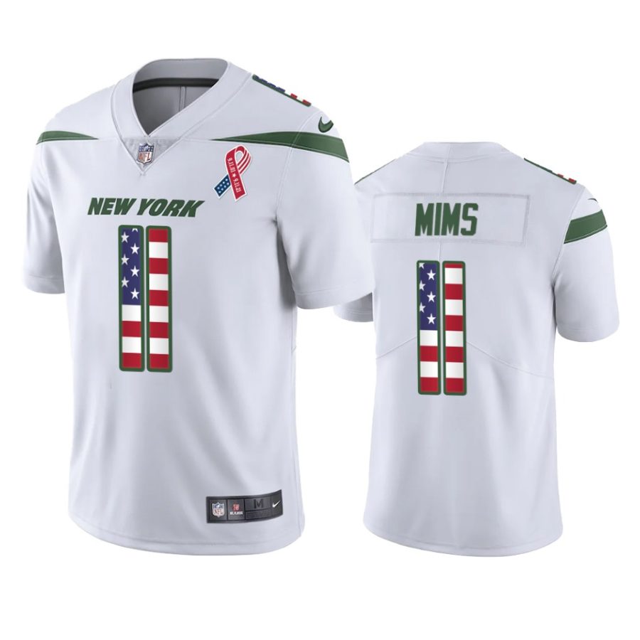 jets denzel mims white 9 11 commemorative jersey