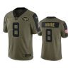 jets elijah moore olive limited 2021 salute to service jersey