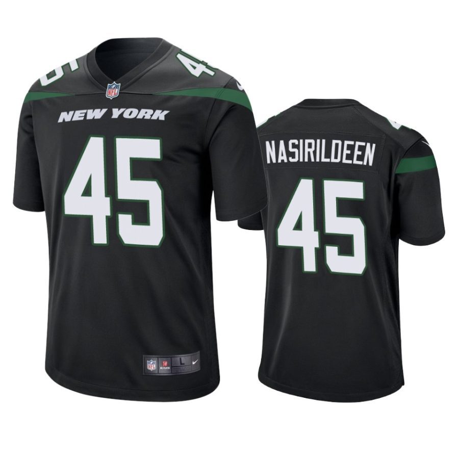 jets hamsah nasirildeen black game jersey