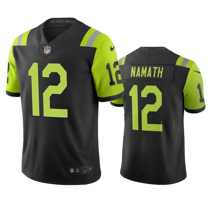 jets joe namath black green city edition jersey