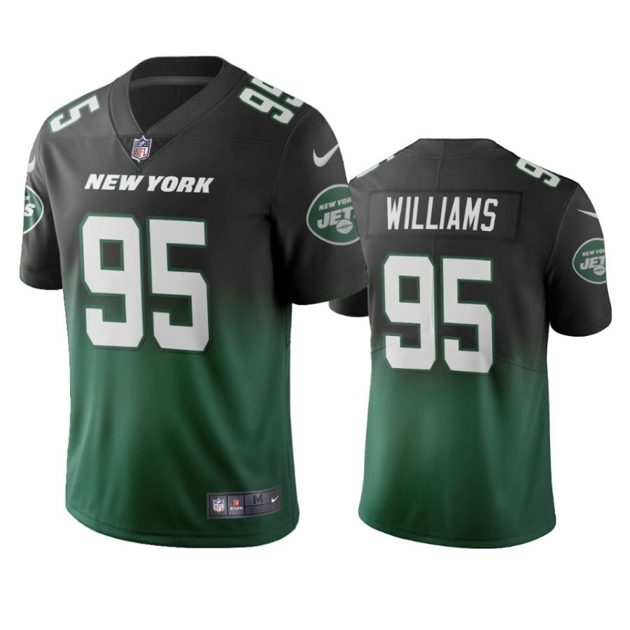 jets quinnen williams green gradient color crash jersey