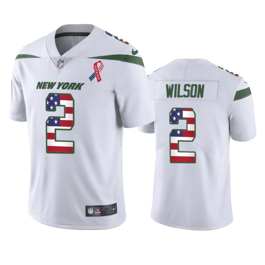 jets zach wilson white 9 11 commemorative jersey