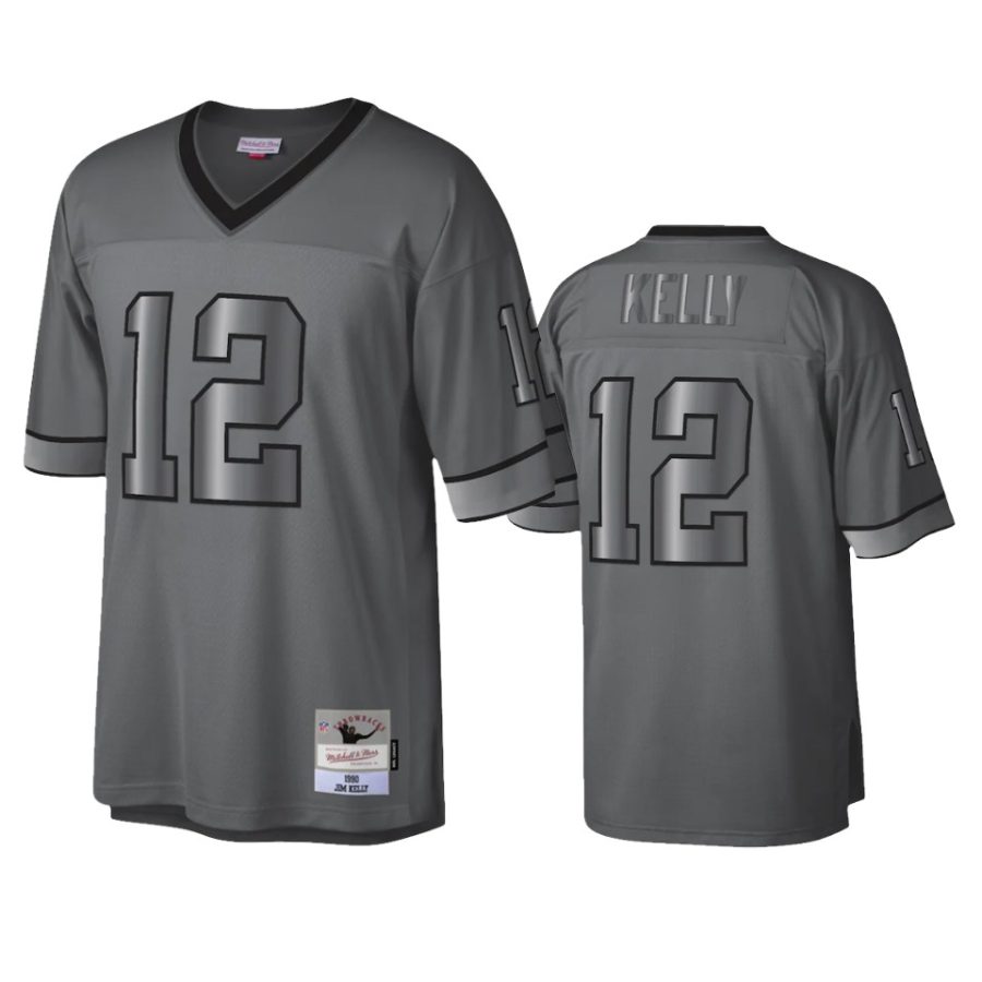 jim kelly bills charcoal metal legacy retired player jersey