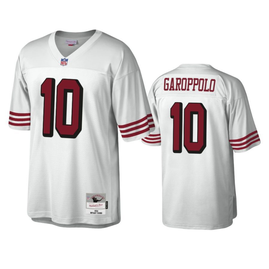 jimmy garoppolo 49ers white legacy replica throwback jersey