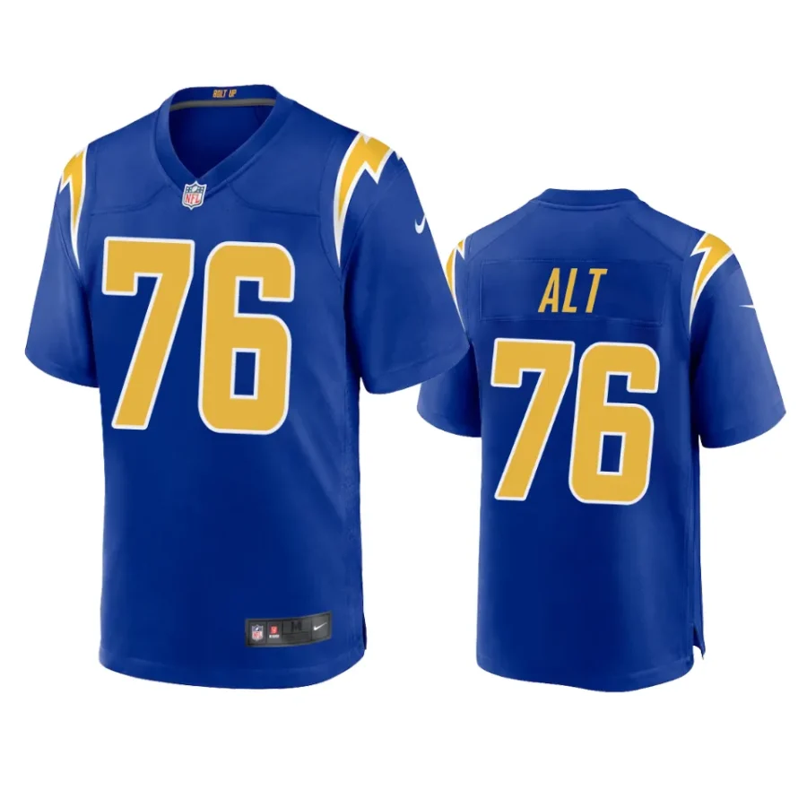 joe alt chargers royal 2024 nfl draft jersey