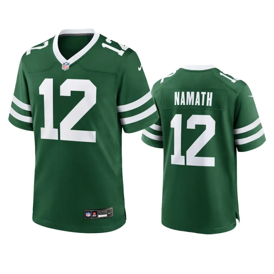 joe namath jets 2024 game legacy green jersey