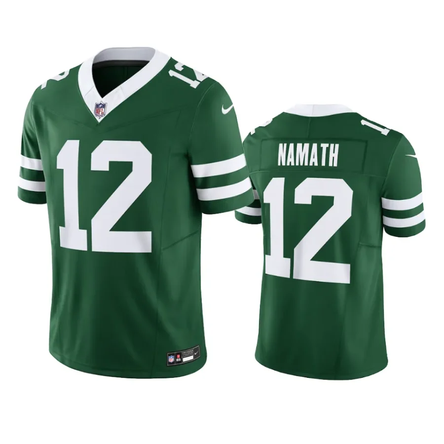 joe namath jets jersey legacy green limited 2024 vapor f.u.s.e.