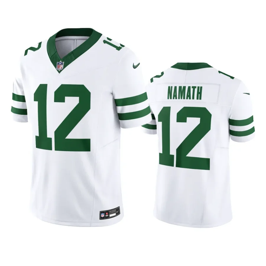 joe namath jets jersey legacy white limited 2024 vapor f.u.s.e.