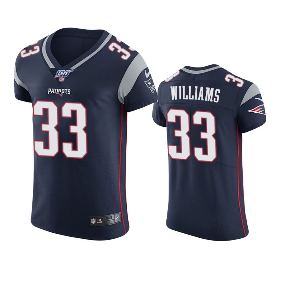 joejuan williams patriots navy nfl 100 vapor elite jersey