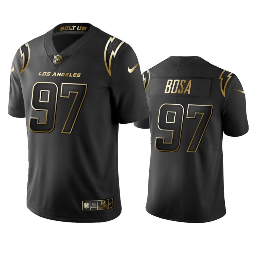 joey bosa chargers black golden limited jersey