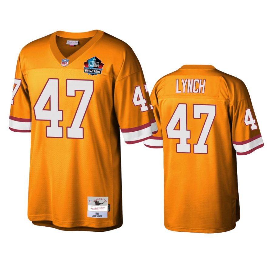 john lynch buccaneers orange hall of fame patch legacy replica jersey