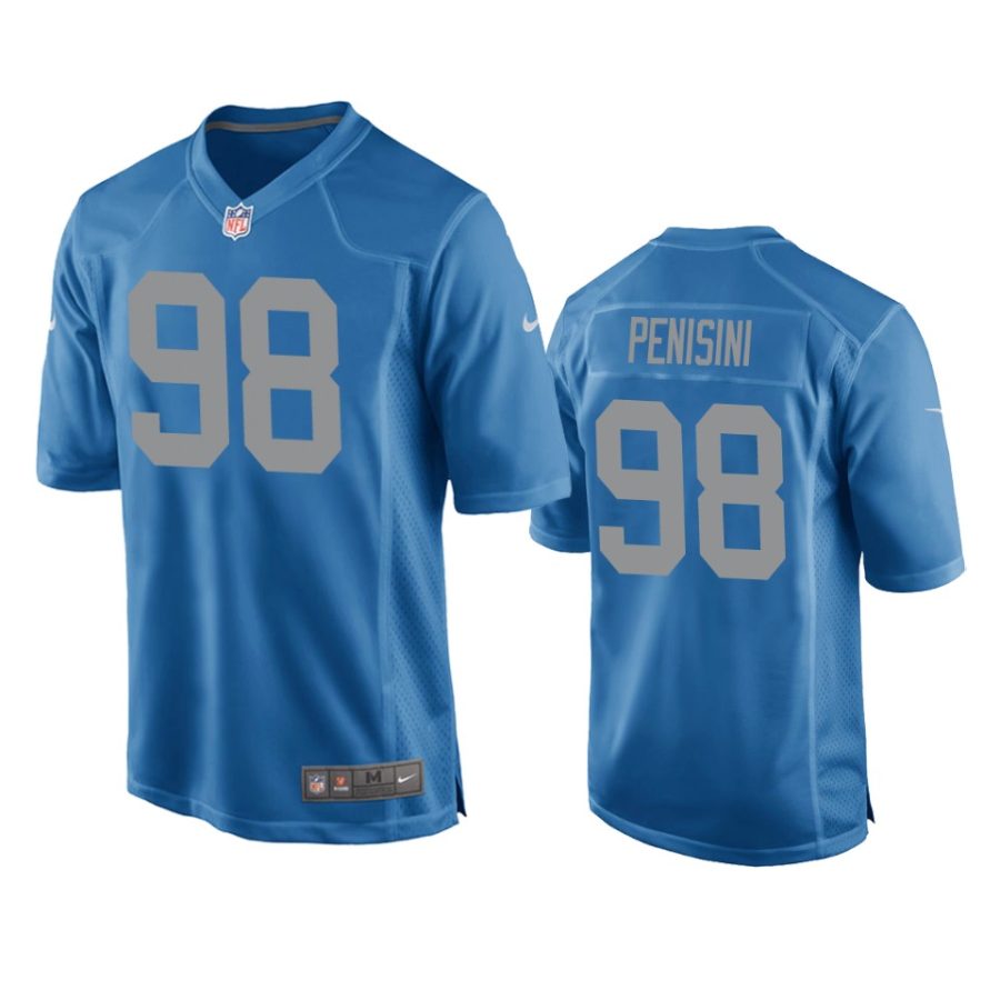 john penisini lions blue throwback game jersey