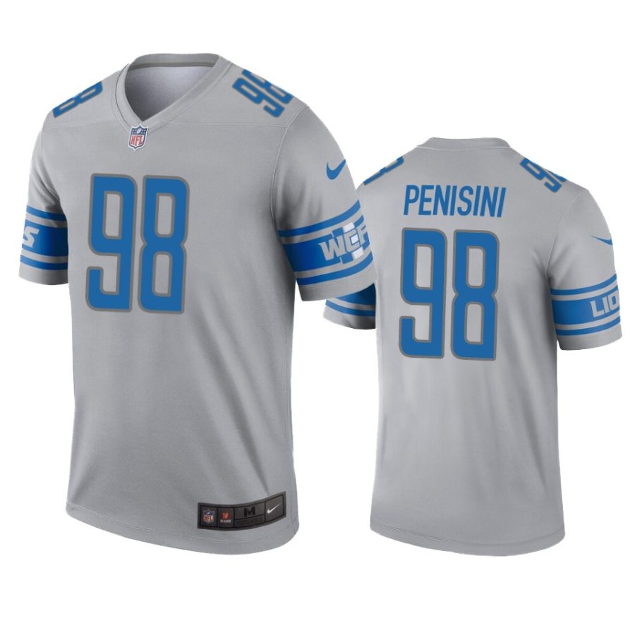 john penisini lions inverted legend gray jersey