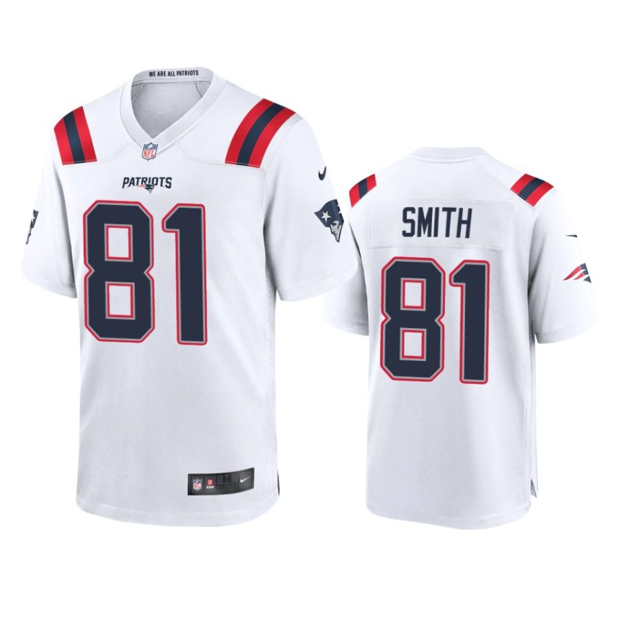 jonnu smith patriots white game jersey