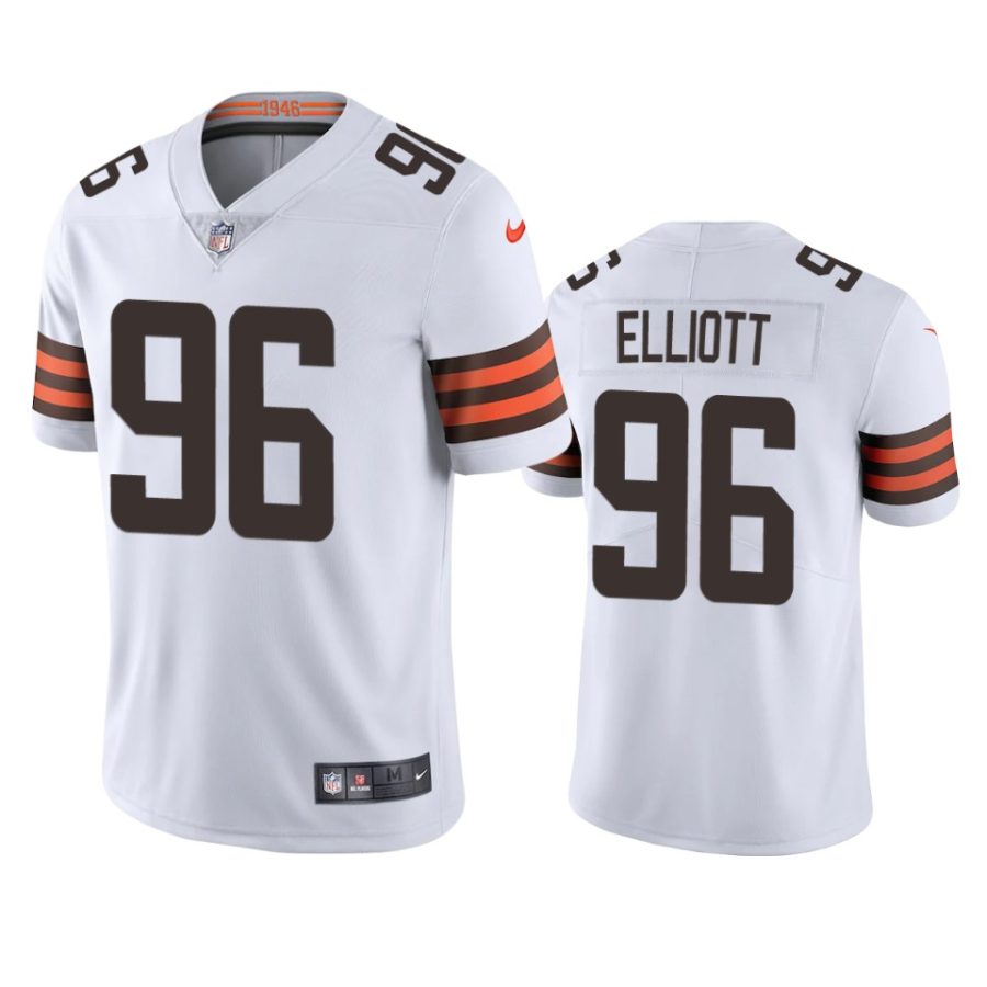 jordan elliott browns white vapor jersey