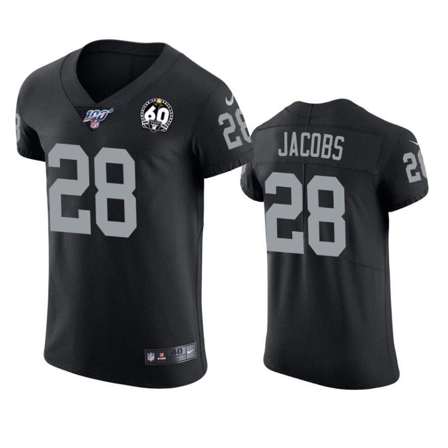 josh jacobs raiders black 60th season vapor elite jersey