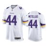 josh metellus vikings white game jersey