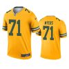 josh myers packers 2021 inverted legend gold jersey