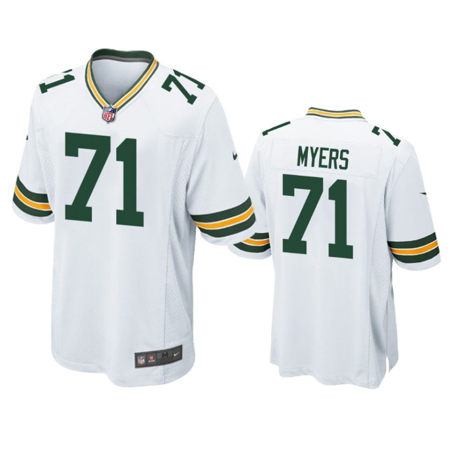 josh myers packers white game jersey