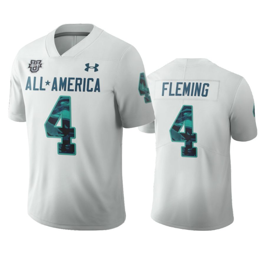 julian fleming white 2020 all america football game jersey