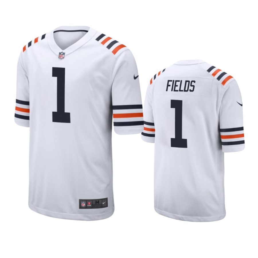 justin fields bears white alternate game jersey