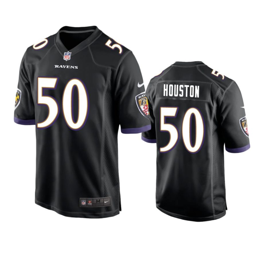 justin houston ravens black game jersey