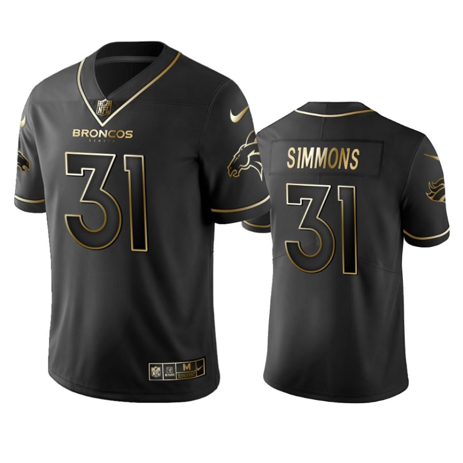 justin simmons broncos black golden edition jersey