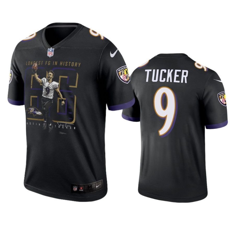 justin tucker ravens black longest field goal legend jersey