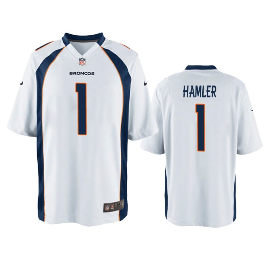 k.j. hamler broncos white game jersey