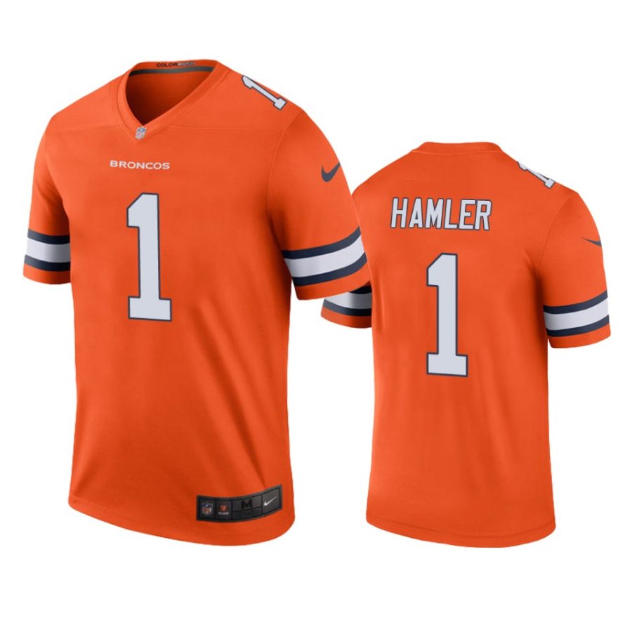 k.j. hamler color rush legend broncos orange jersey