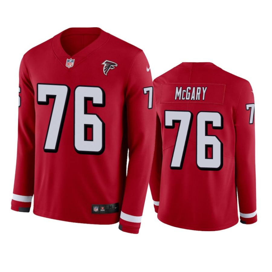 kaleb mcgary falcons red therma long sleeve jersey