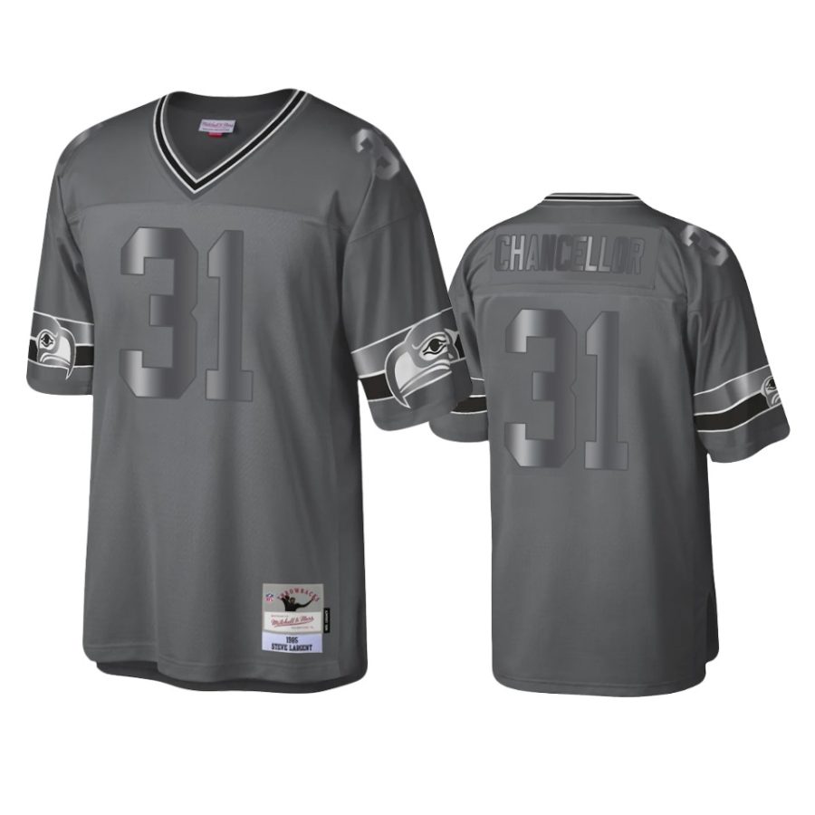 kam chancellor seahawks charcoal throwback metal legacy jersey